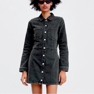 zara denim dress